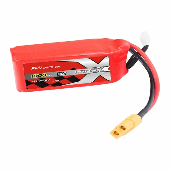 6S-22.2V 1800mAh 130C FPV Racing Lipo baterija